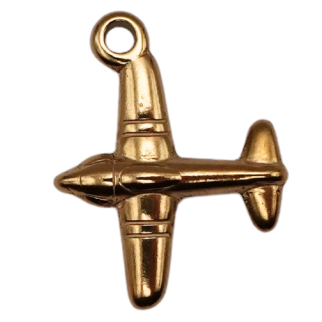 Charms – Samolot - Gold