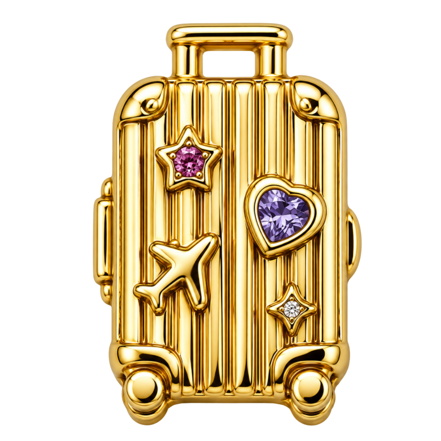 Charms - walizka gold