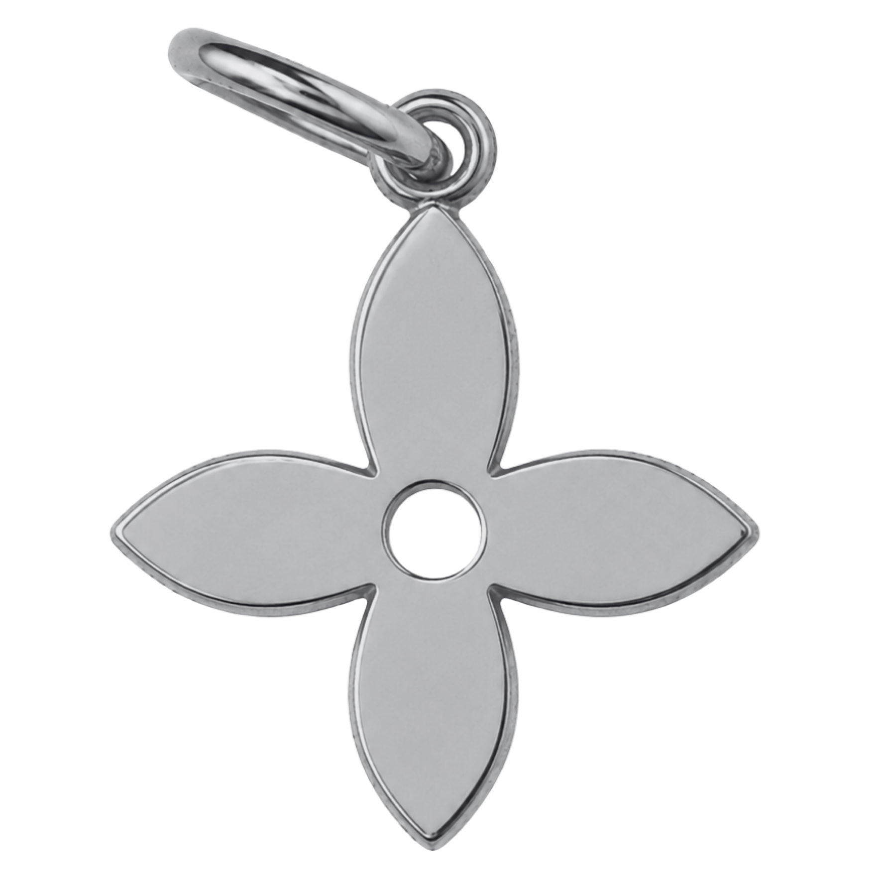 Charms - srebrny kwiatek